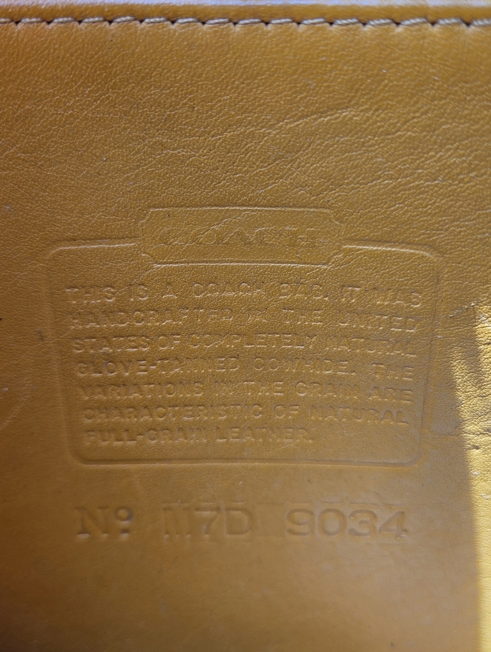 Coach Ergo 9034 1990s Yellow Glove Tanned Leather - Picture 10 of 16